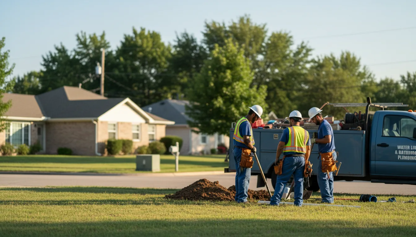 Residential water line and bathroom plumbing service in Cortland, NE